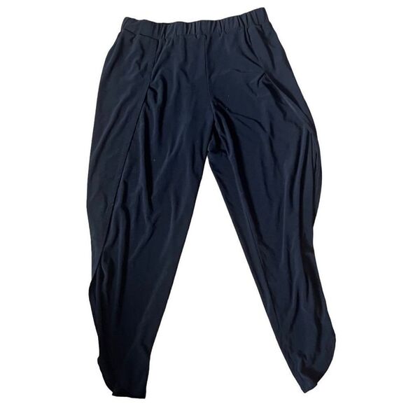1.state black open leg side ankle pants soft comfy size small - Picture 1 of 4